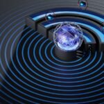 a circular object with a light in it